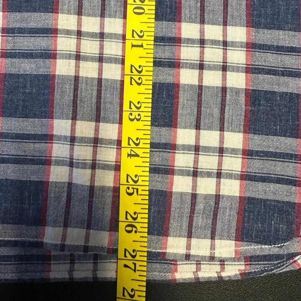 J. Crew Flannel Boy Fit Half Button Long Sleeve Shirt Size L - Picture 8 of 8